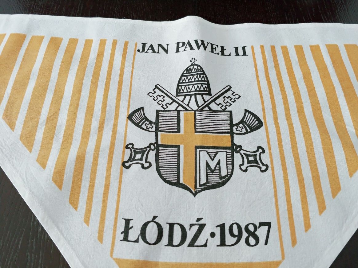 Apaszka pamiątka z pielgrzymki Jana Pawła Ii