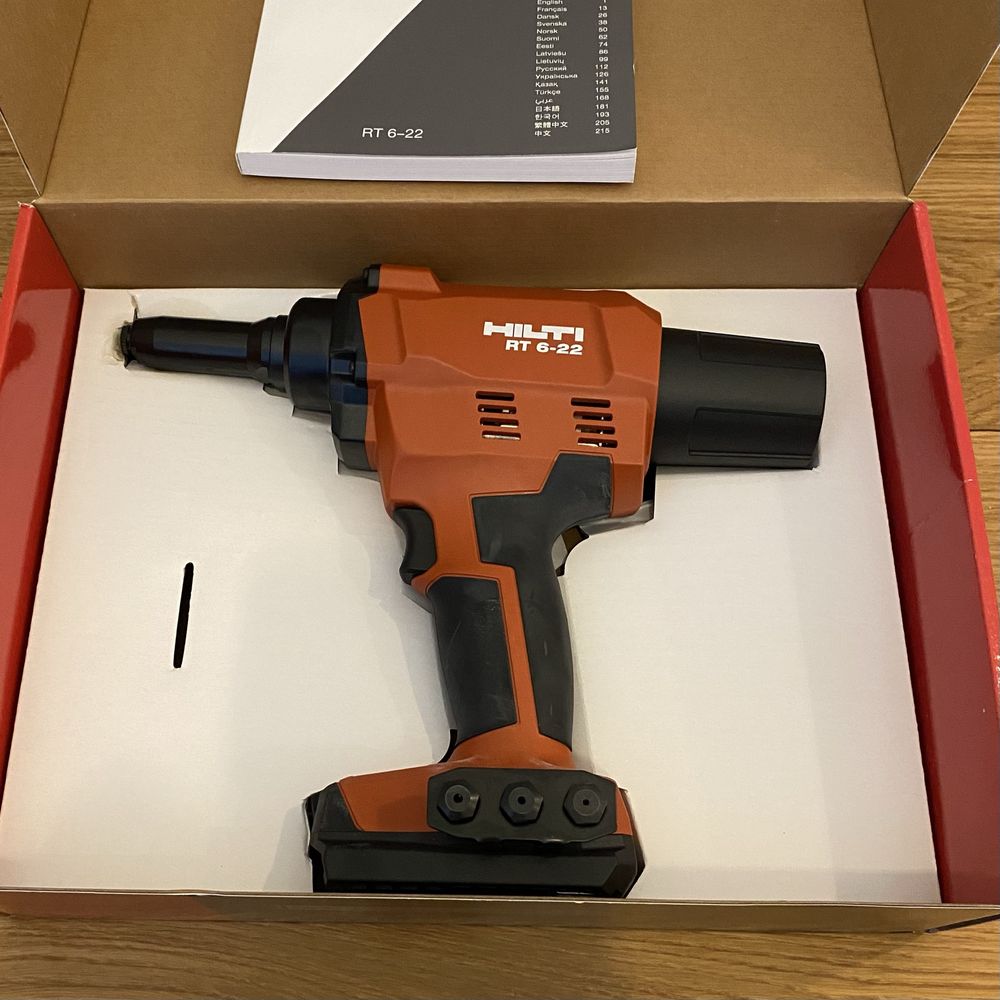 NOWA nitownica HILTI RT 6-22 wraz z końcówkami i pudełkiem