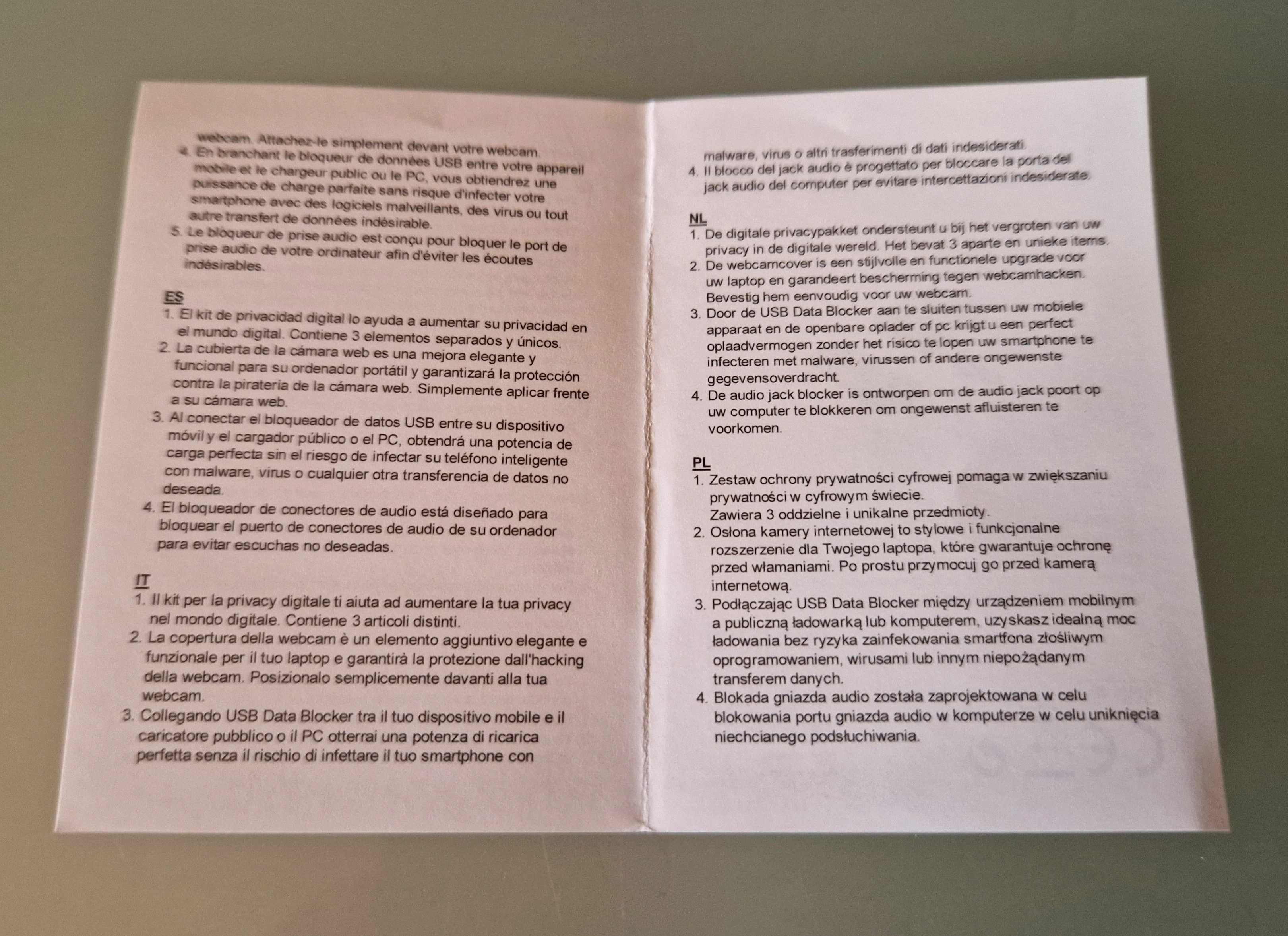 Zestaw ochrony prywatności cyfrowej MO6171