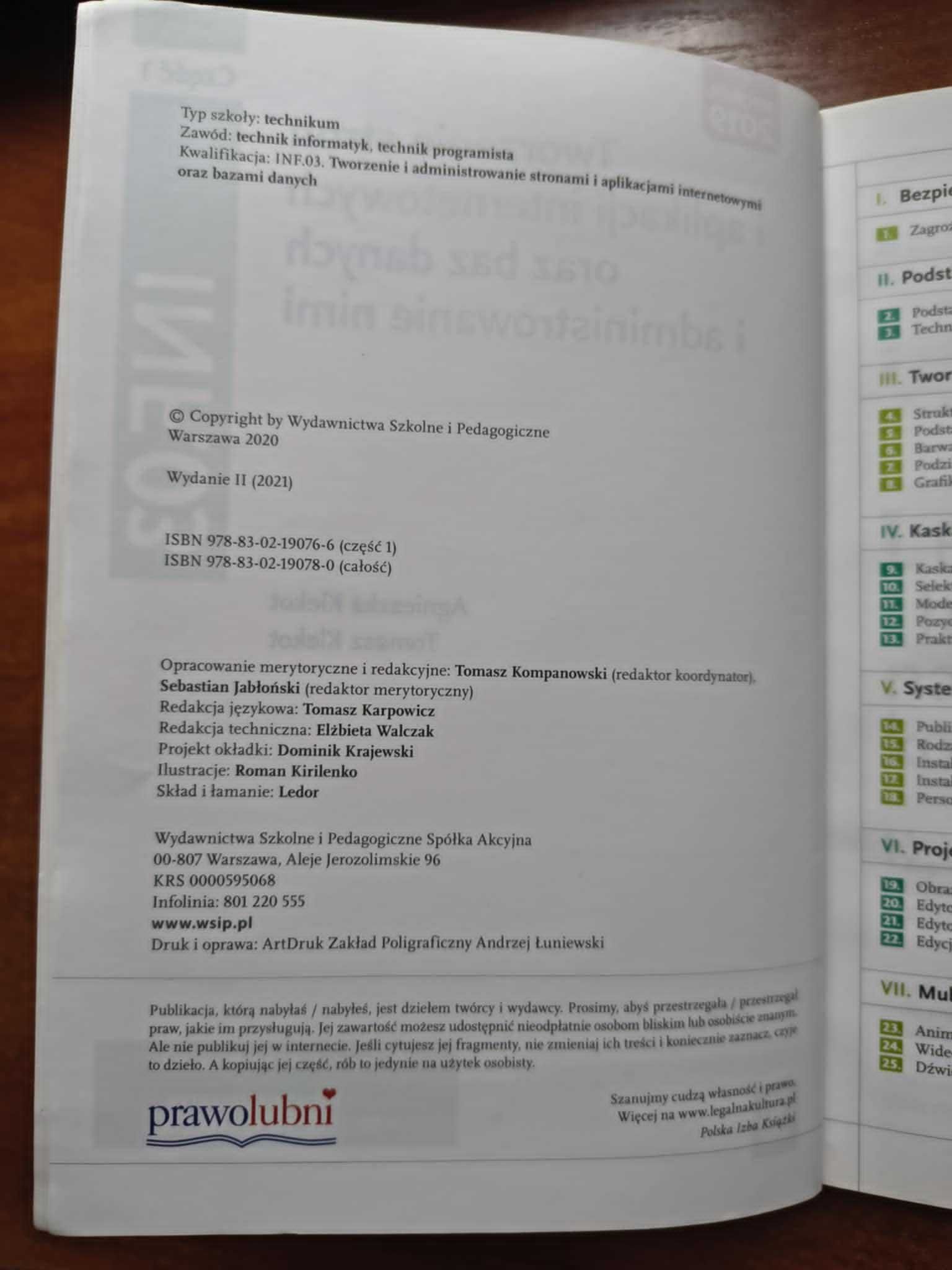 Tworzenie stron i aplikacji internetowych - inf.03 część 1