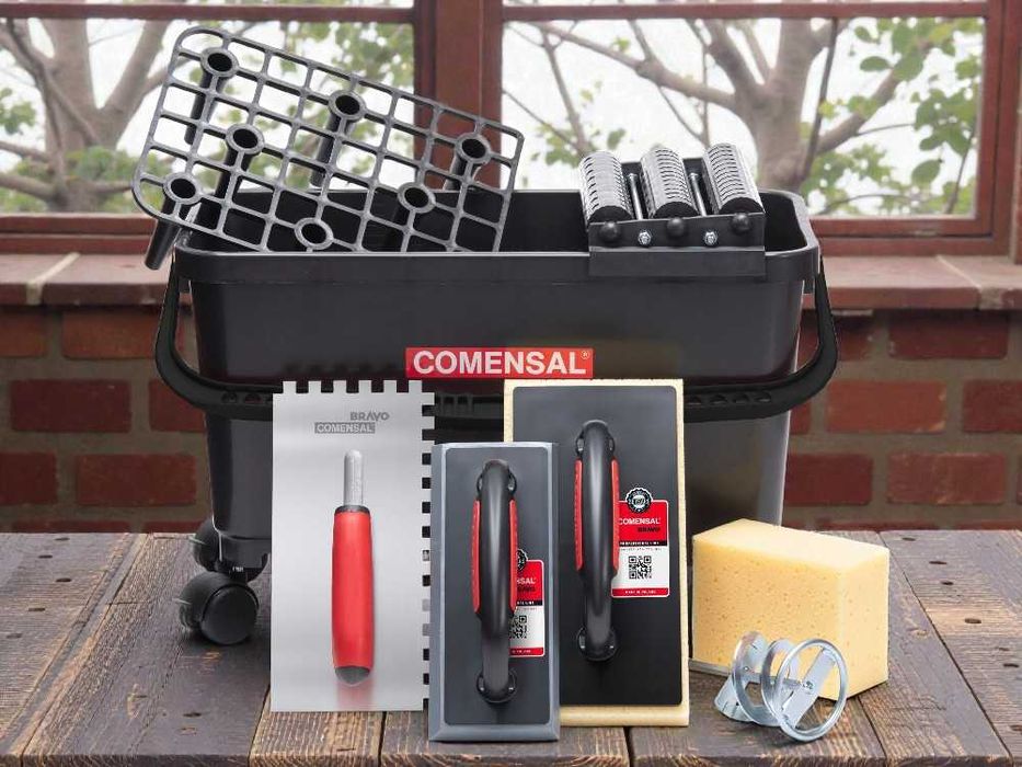 Zestaw Glazurniczy do płytek 9 el – wiadro 24L z rolkami i akcesoriami