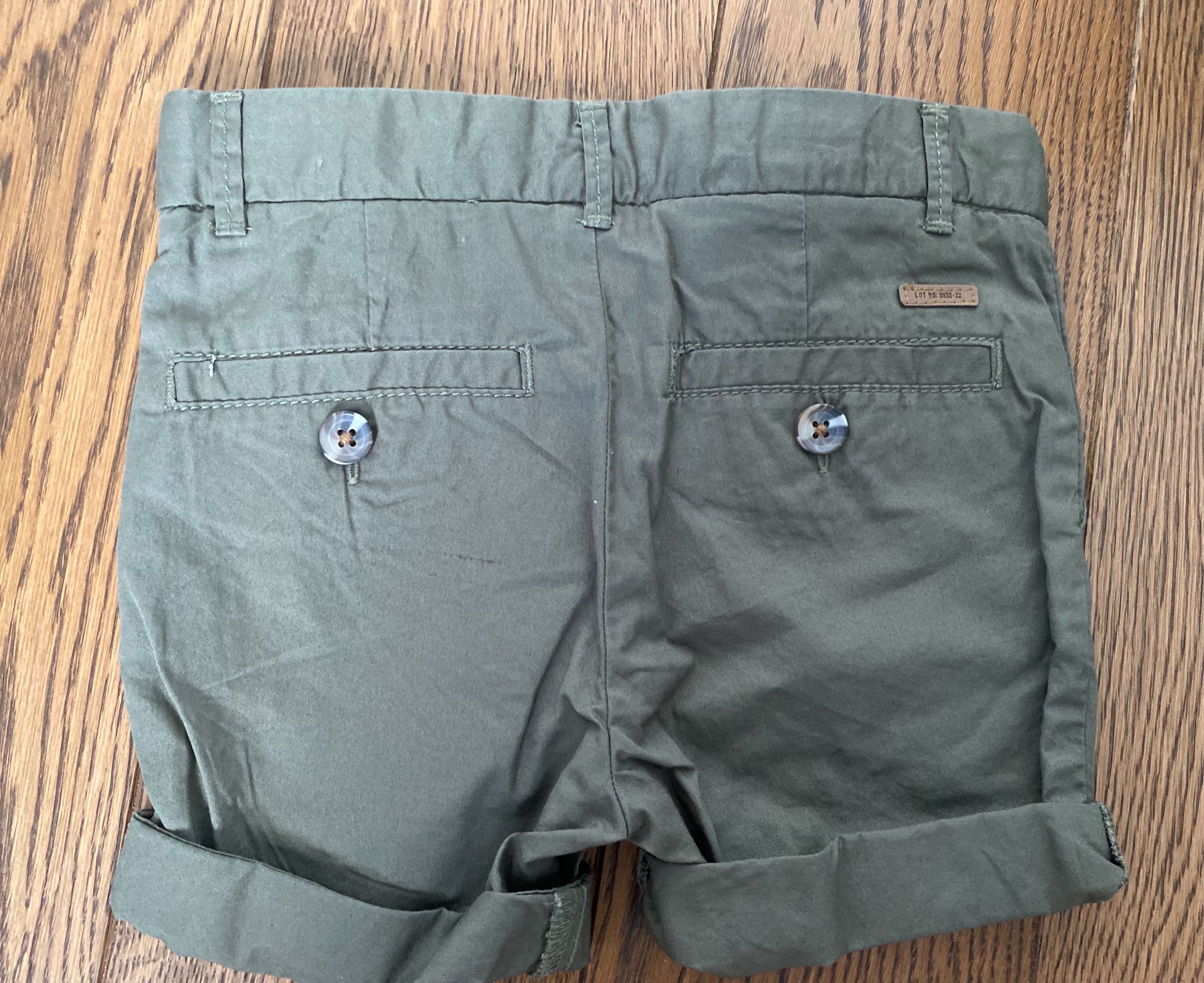 H&m nowe szorty krótkie spodenki khaki zielone wojskowe 98