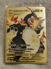 Karta Pokemon Metalowa Złota Charizard