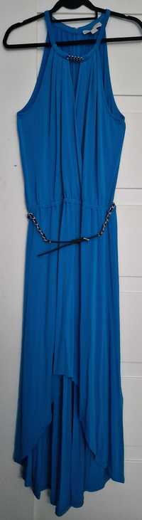 Michael Kors sukienka, długa, bez ramiączek, turkusowa, nowa