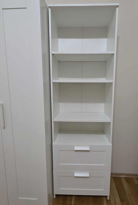 Zestaw mebli szafa + regał biały nowoczesny- OKAZJA