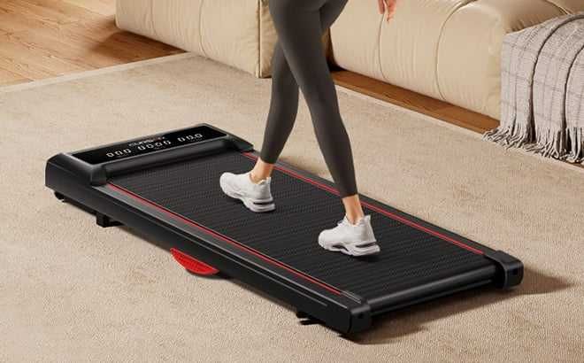 Bieżnia Składana Elektryczna Mała Pod Biurko Marsz Jogging