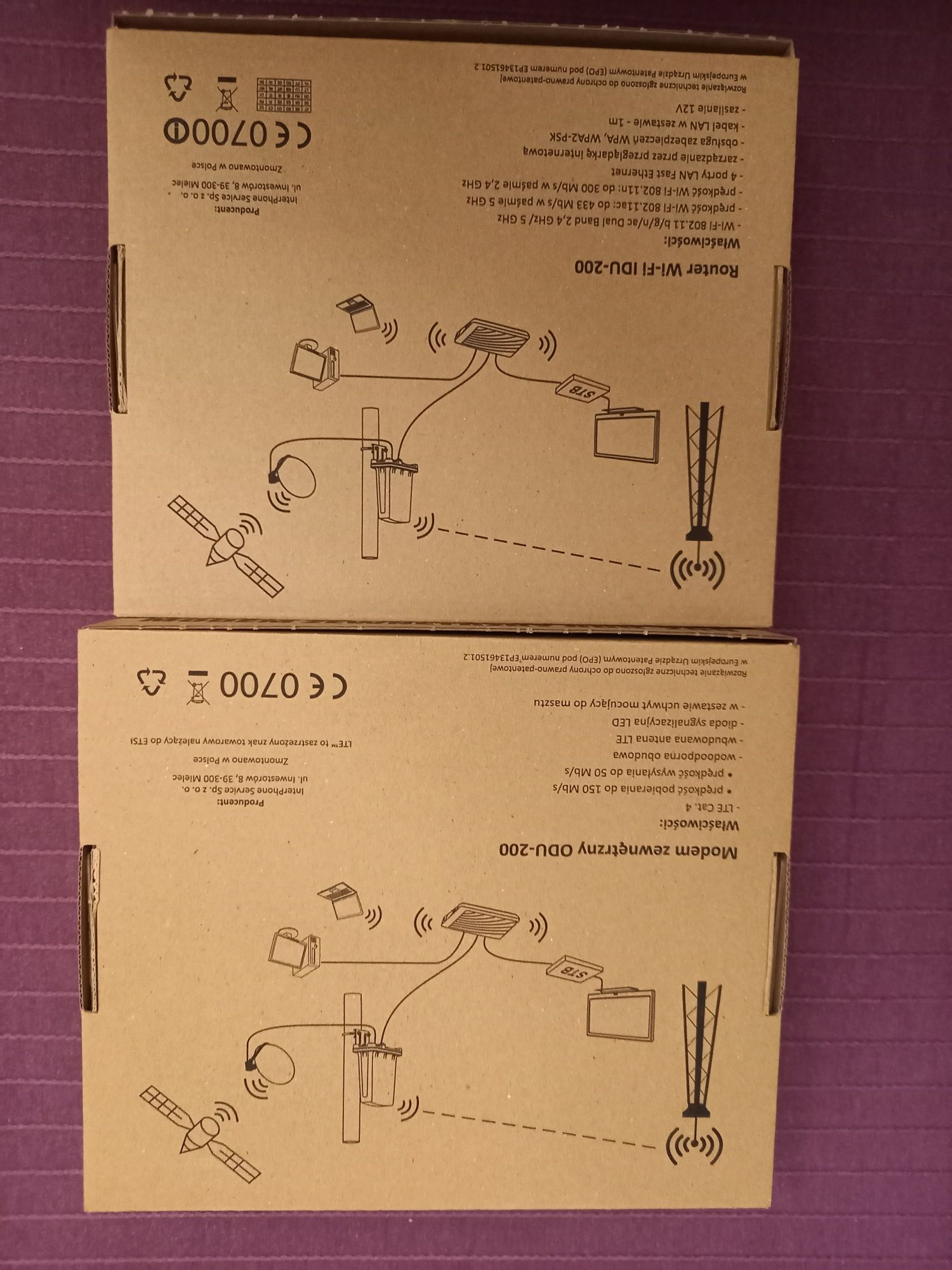 Zestaw domowego Internetu LTE ODU/IDU-200