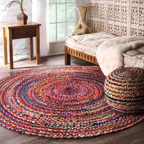 килим nuLOOM Tammara Bohemian Килим Ручної Роботи 4 фути Круглий