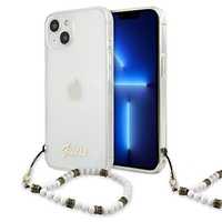 Etui Guess Iphone 13 / 14 / 15 6.1" Transparent White Pearl