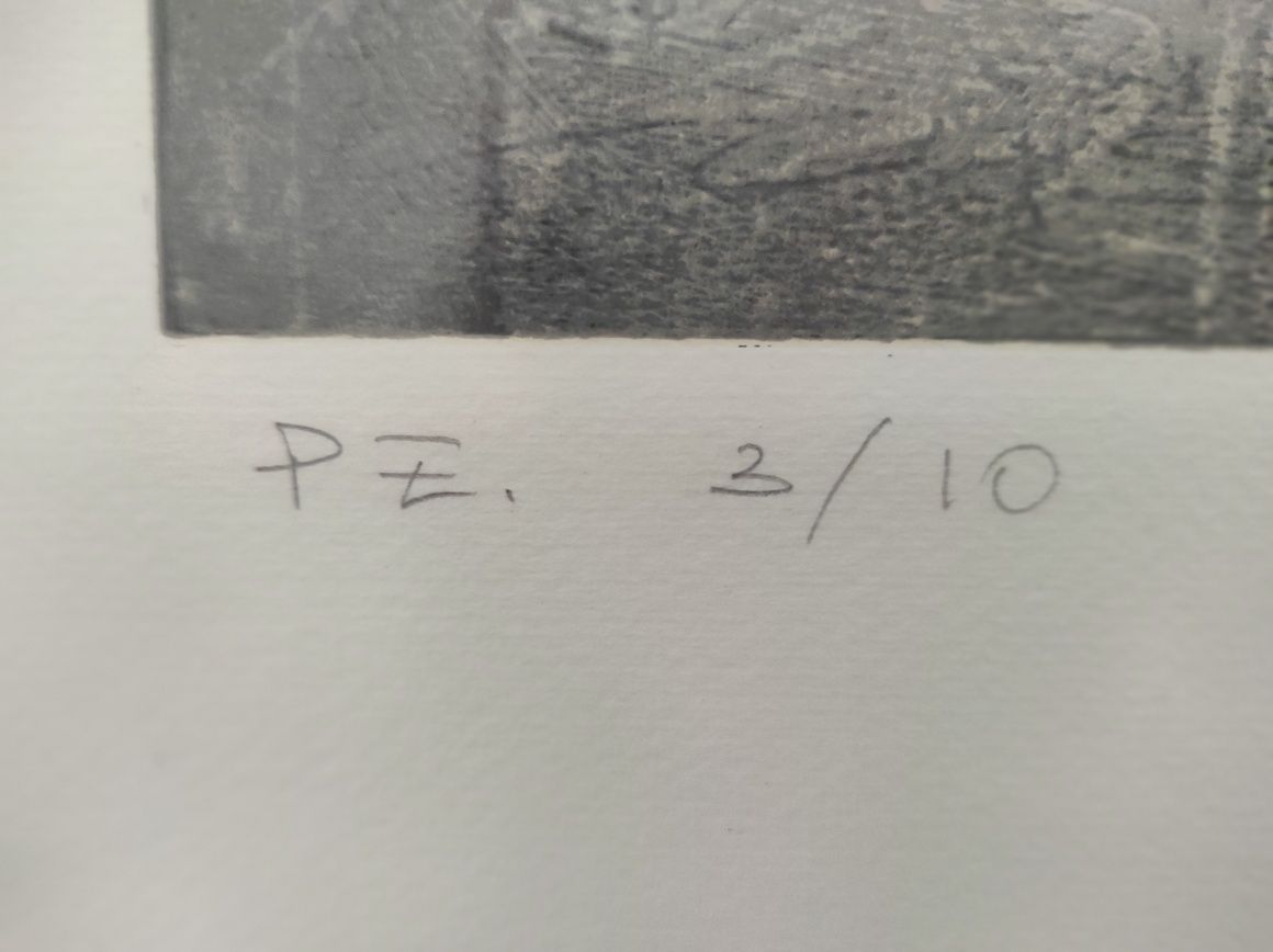 Litografia assinada e de edição limitada