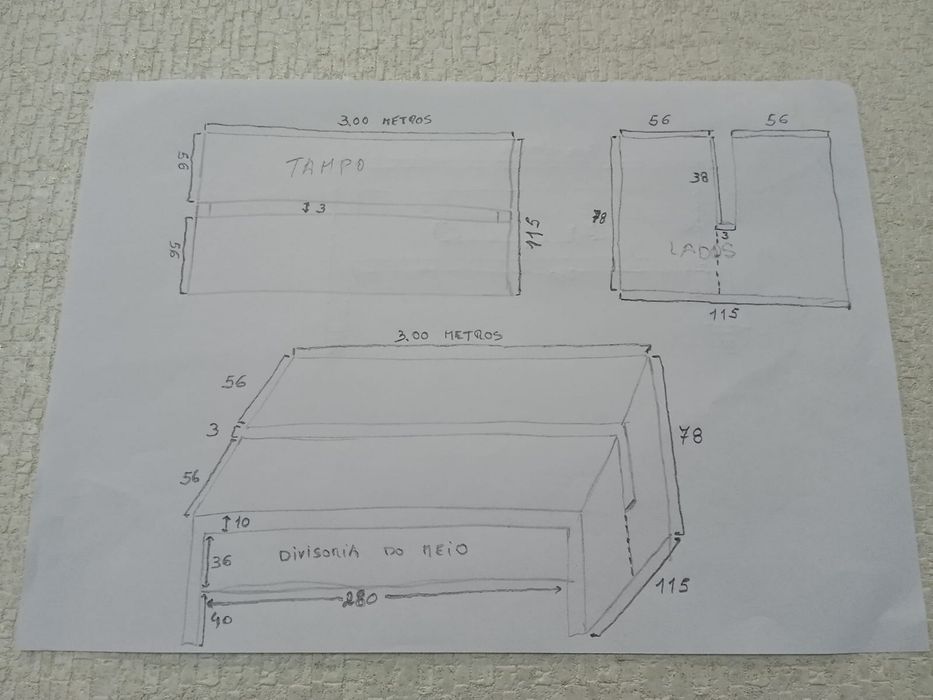 Secreraria ou mesa de trabalho grande