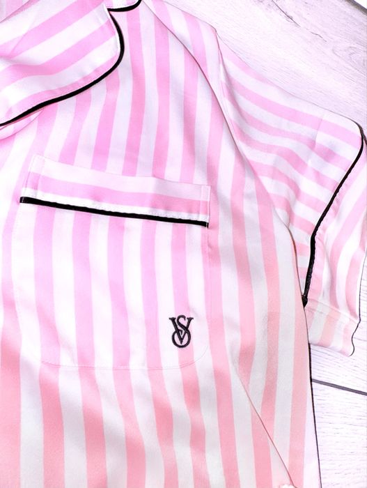 Victoria’s secret piżama satynowa w paski oryginalna