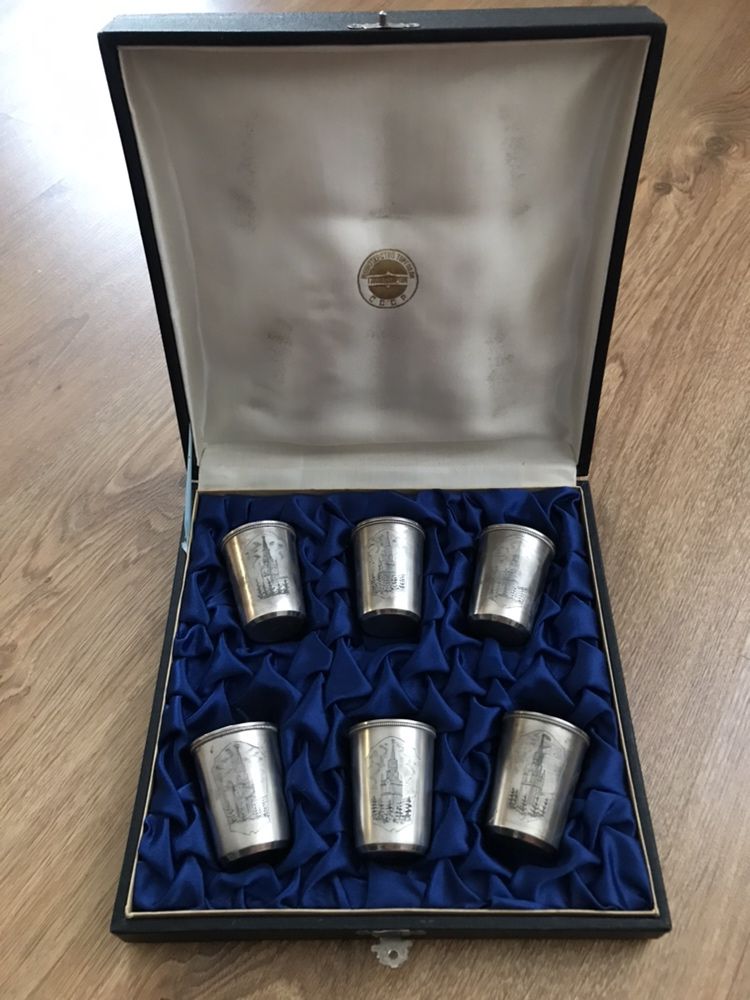 Серебряные рюмки стопки в наборе, серебро 875