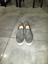 Buty trampki, tenisówki wsuwane slip on szare