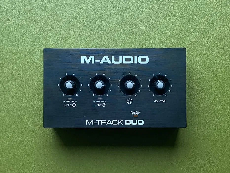 M-Audio M-Track Duo – jak nowy w pudełku + 2 kable XLR QuikLok zestaw