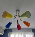 Lampa sufitowa dziecięca żyrandol TK Lighting Wire Colour