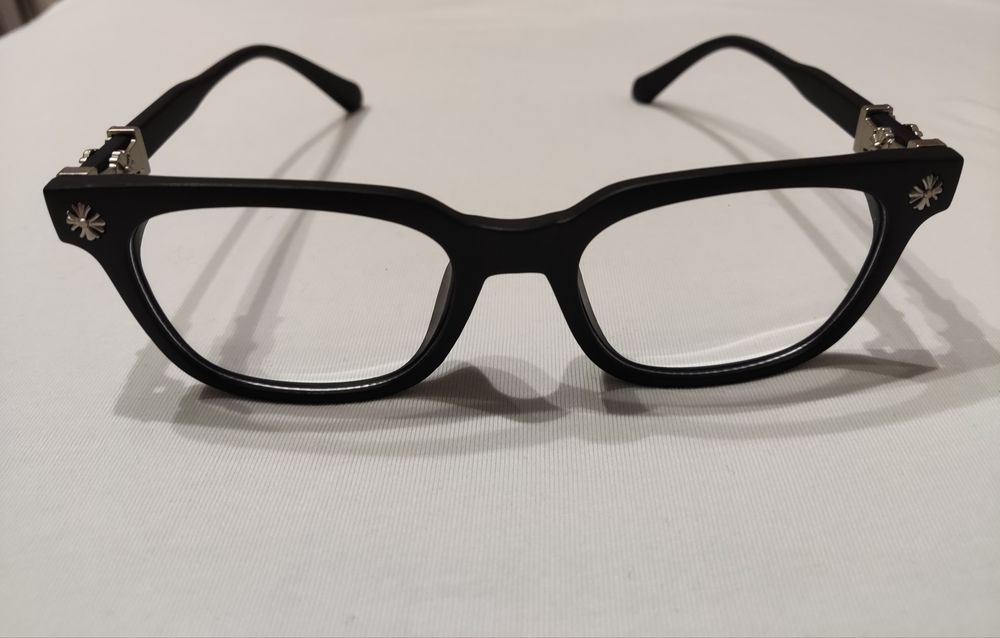 Okulary zerówki chrome hearts ze światłem antyniebieskim