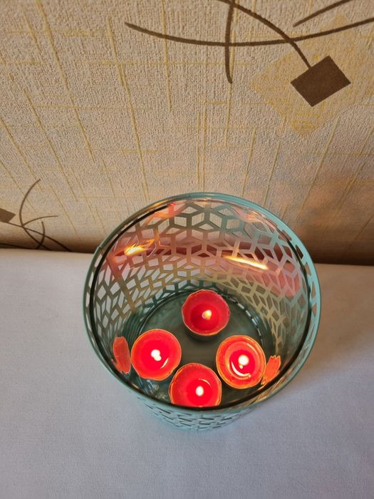 Dekoracyjny lampion świecznik marki Ikea