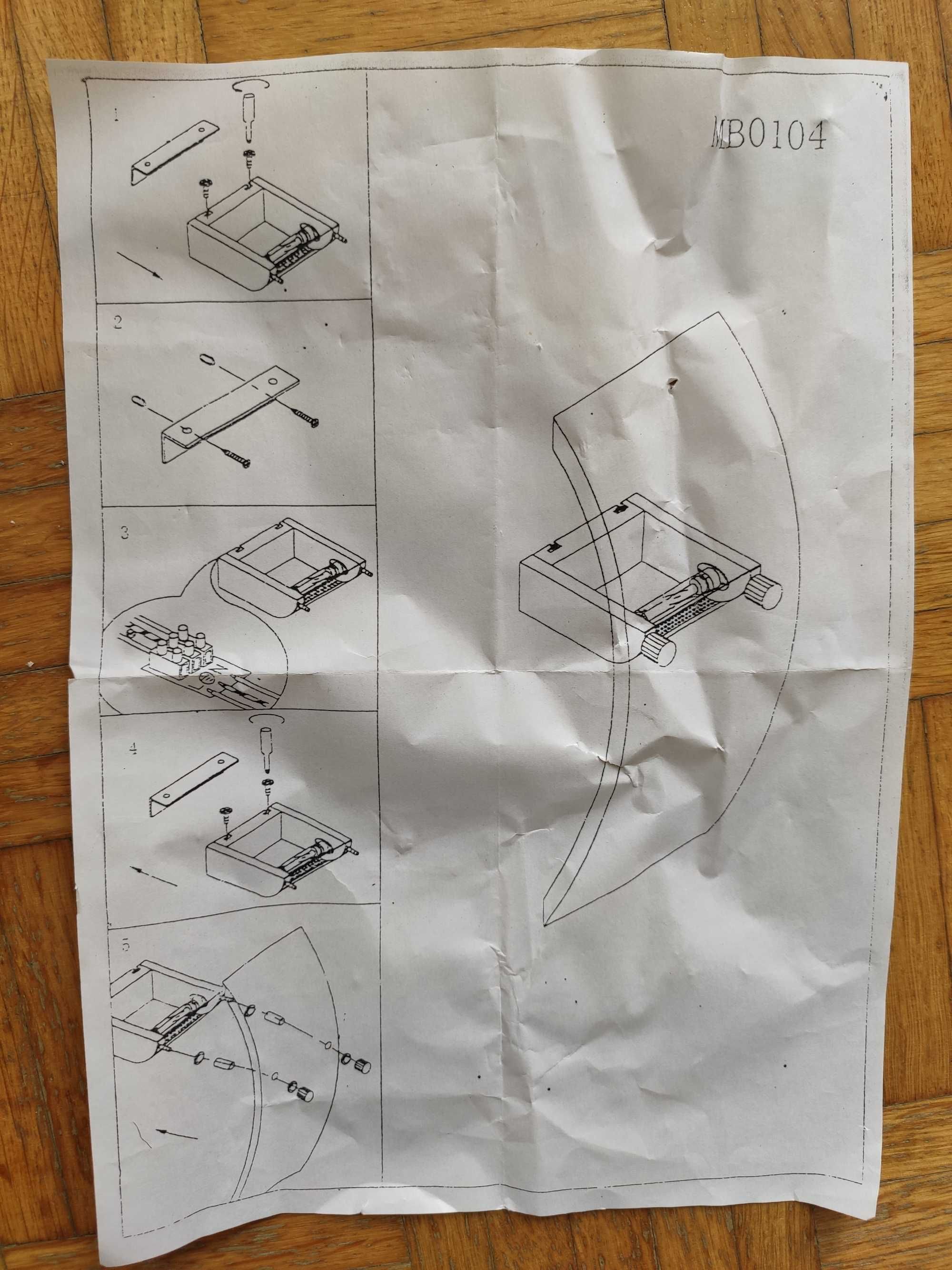 Lampa ściennka kinkiet srebrna Italux Feniks MB0104