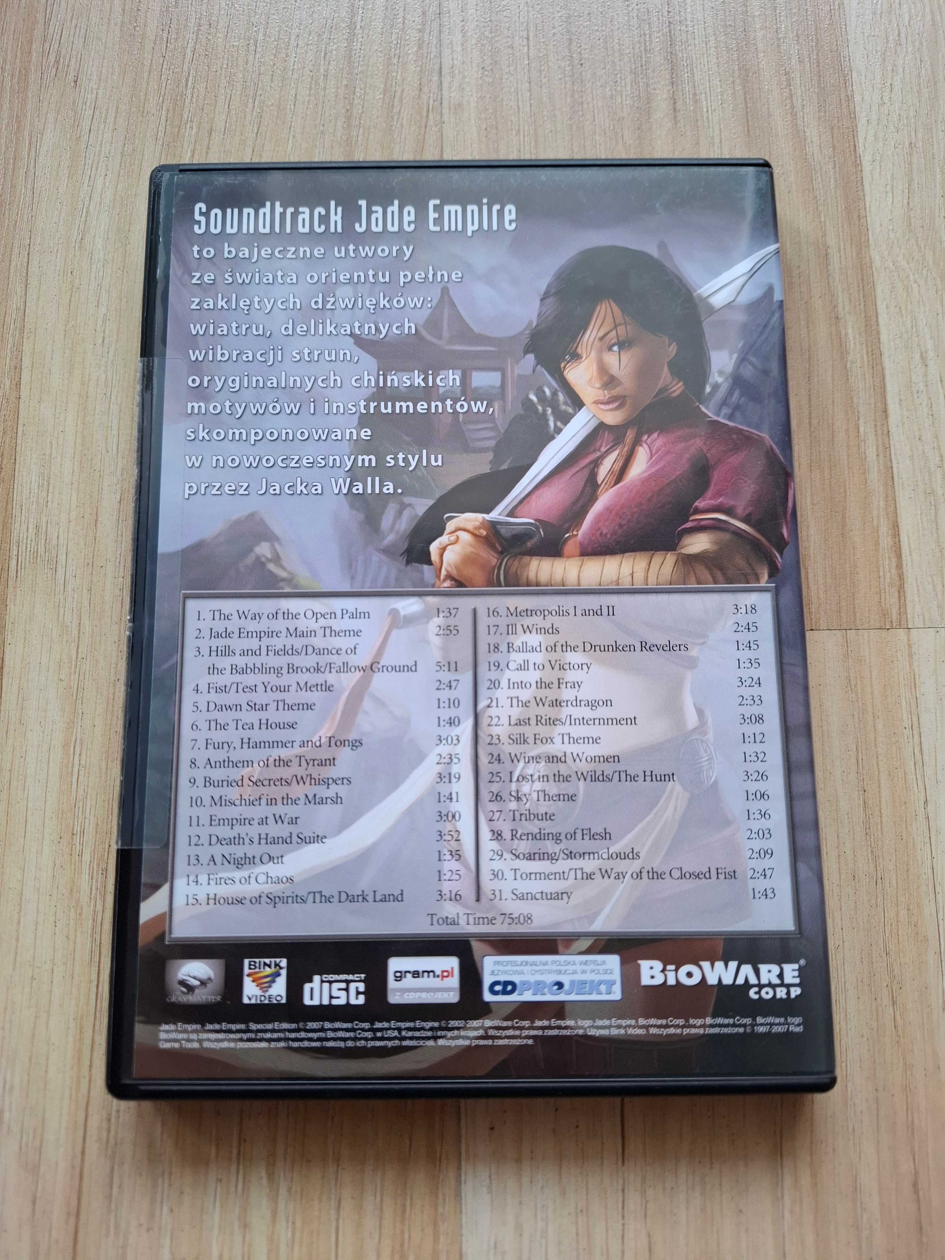 Jade Empire Edycja Specjalna Soundtrack muzyka z gry Bioware CD