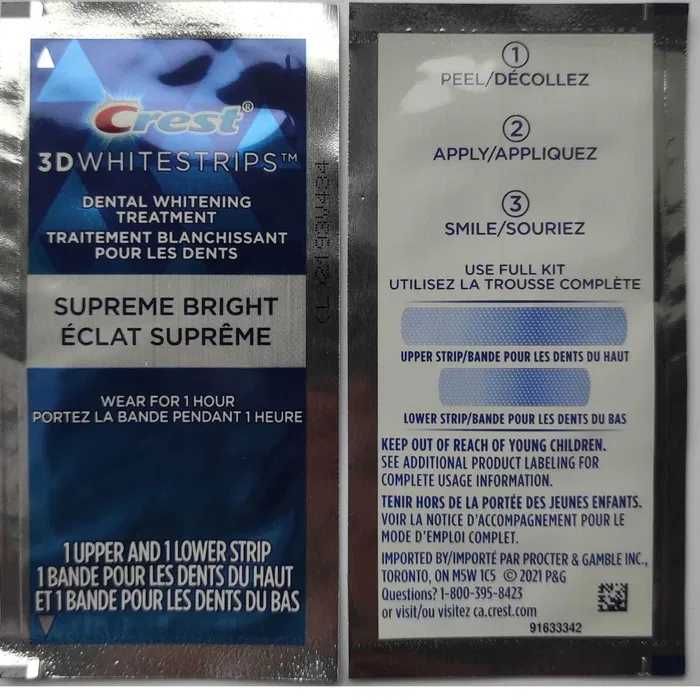 14 szt. paski wybielające zęby 3D Whitestrips Supreme Bright z USA