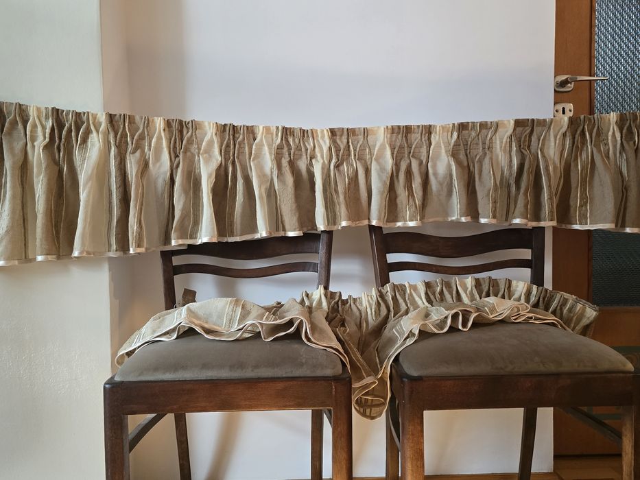 lambrekin 2 sztuki uszyty w łuk taśma lamówka 235cm