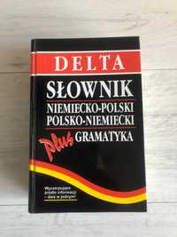 Słownik Polsko - niemiecki i niemiecko -polski plus gramatyka DELTA
