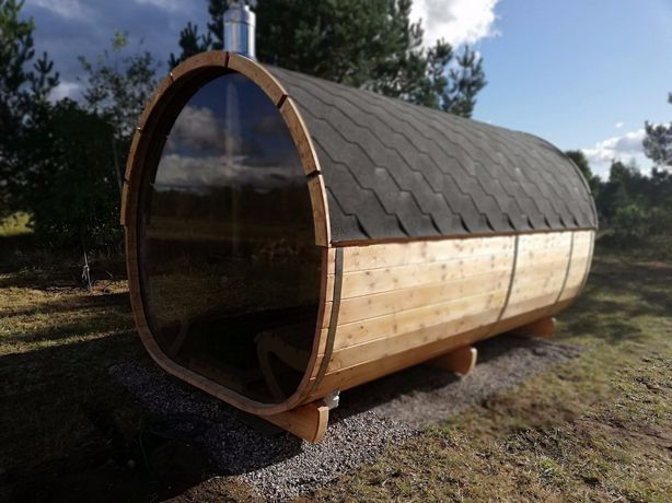Sauna ogrodowa bania beczka fińska S4 Panorama