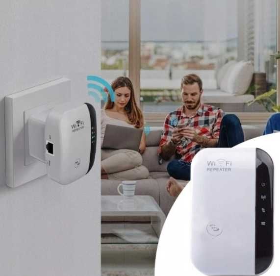Wzmacniacz sygnału wi-fi, mocny, repeater 300MB/S 2 Tryby, WPS