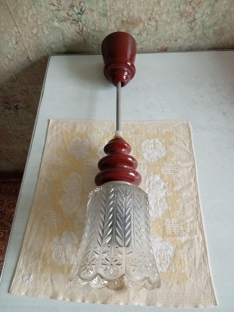 Люстра кераміка, настольная лампа пр-во СССР