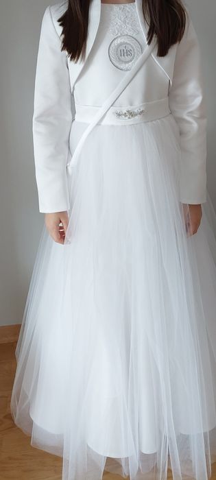 Sukienka komunijna wraz z dodatkami 128/134