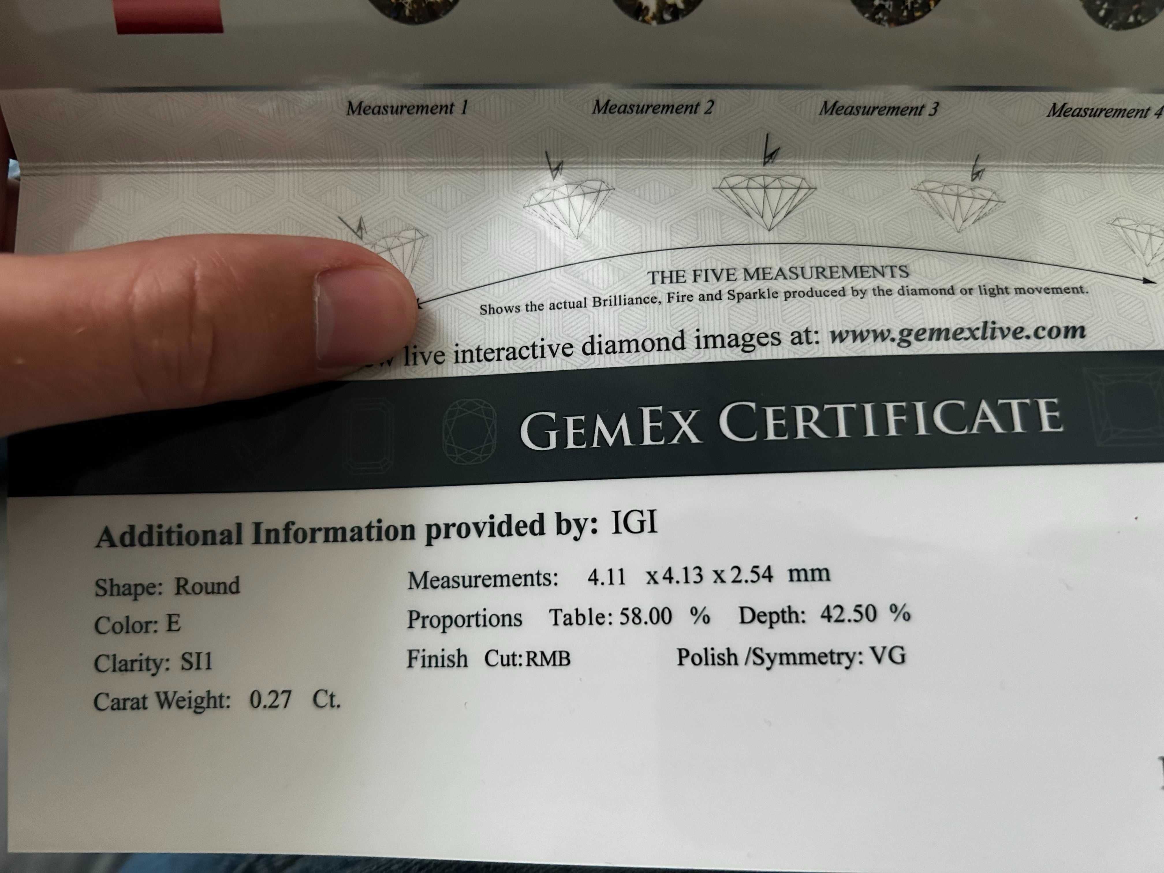 Pierścionek z białego złota z Diamentem Idealnym 0.27 YES Éternel