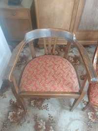 3 stare drewniane fotele
