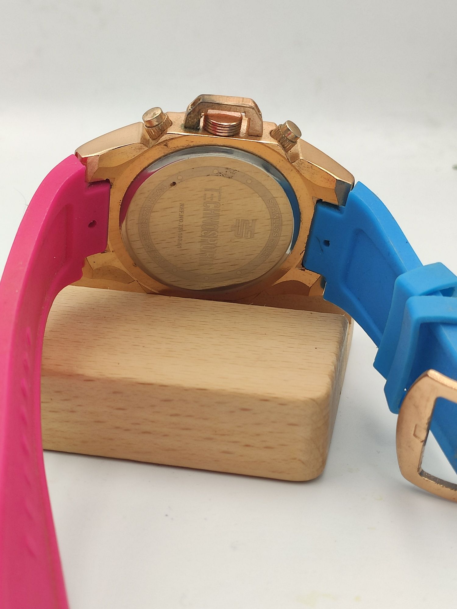 Zegarek damski jak Technosport piękny niebiesko różowy