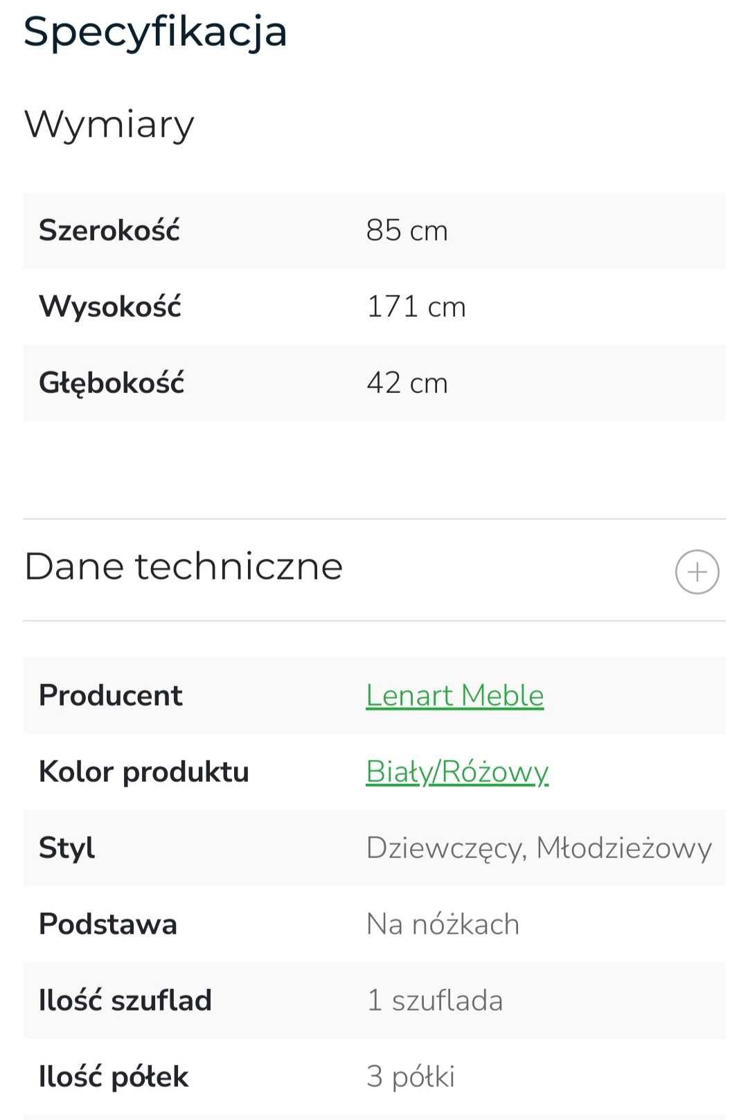 Regał plus szafka RTV