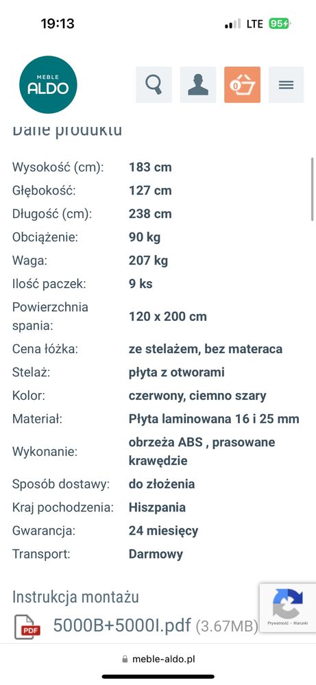 Łózko piętrowe Z biurkiem gamingowe