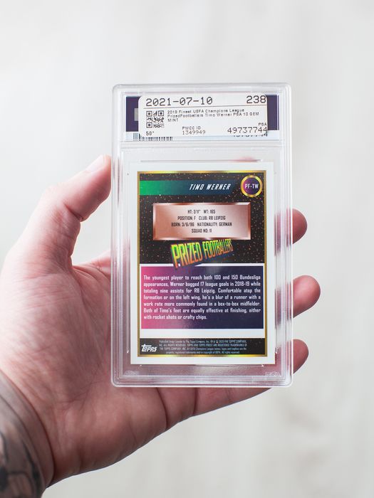 2019 Timo Werner Topps Finest UCL Prized Footballers Carta