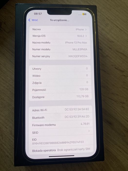 Iphone 13 Pro Max Gold 93%bat Oryginal stan bdb Gratisy