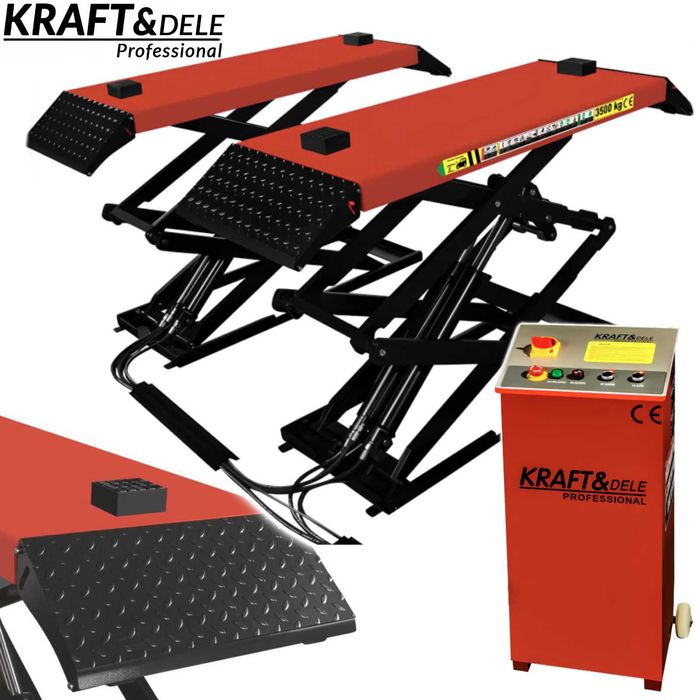 KRAFT&DELE Podnośnik Samochodowy Nożycowy Automatyczny 3800 Kg  KD5823