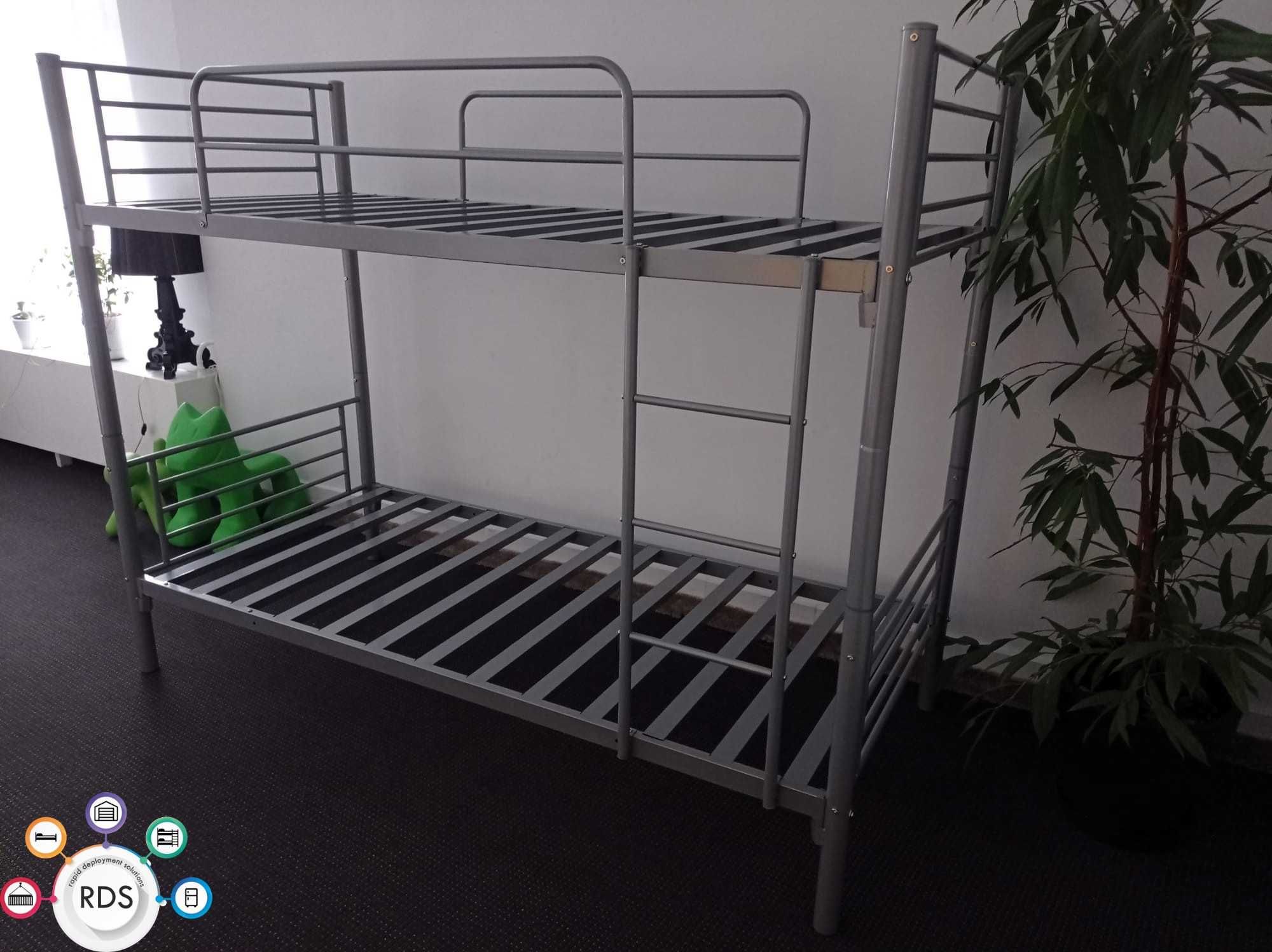 Łóżko metalowe piętrowe lub 2 łóżka hotelowe pojedyncze 90x200