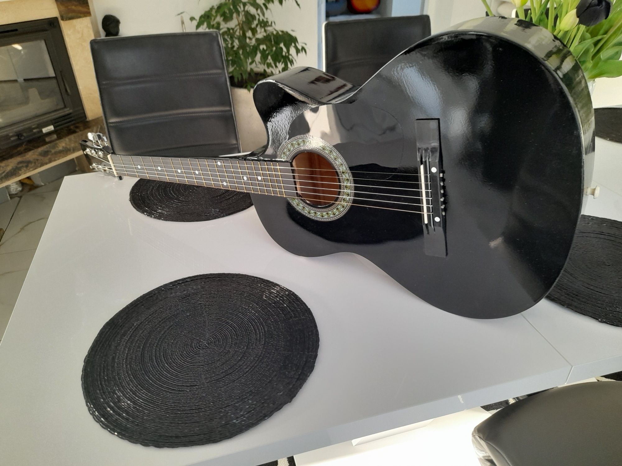 Gitara akustyczna castelo g3 rozmiar 4/4 czarny połysk