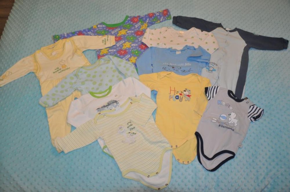 Zestaw dla chłopaka pajace śpiochy body r. 74 cm TupTup F&F