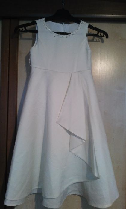 sukienka na wesele/ komunię ecru (6), WYMIARY! 128-134cm