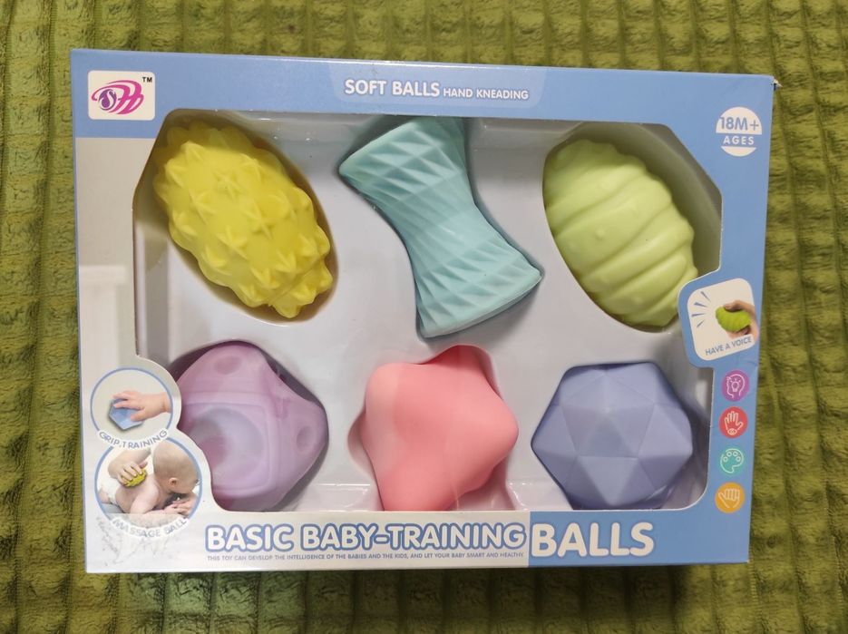 Набір тактильних іграшок сенсорні м'ячики для масажу купання
