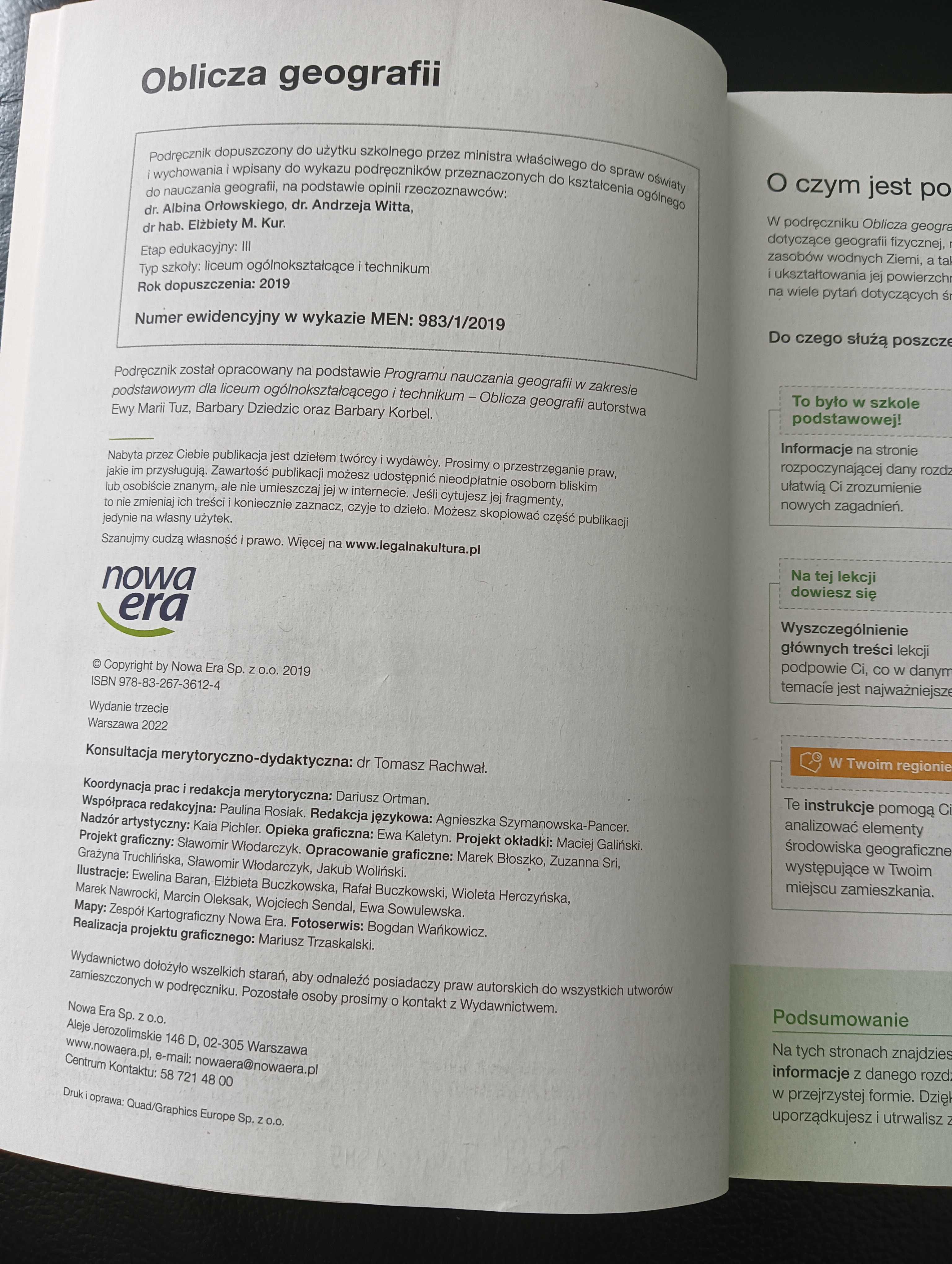 Podręcznik do geografii klasa 1 oblicza geografii zakres podstawowy