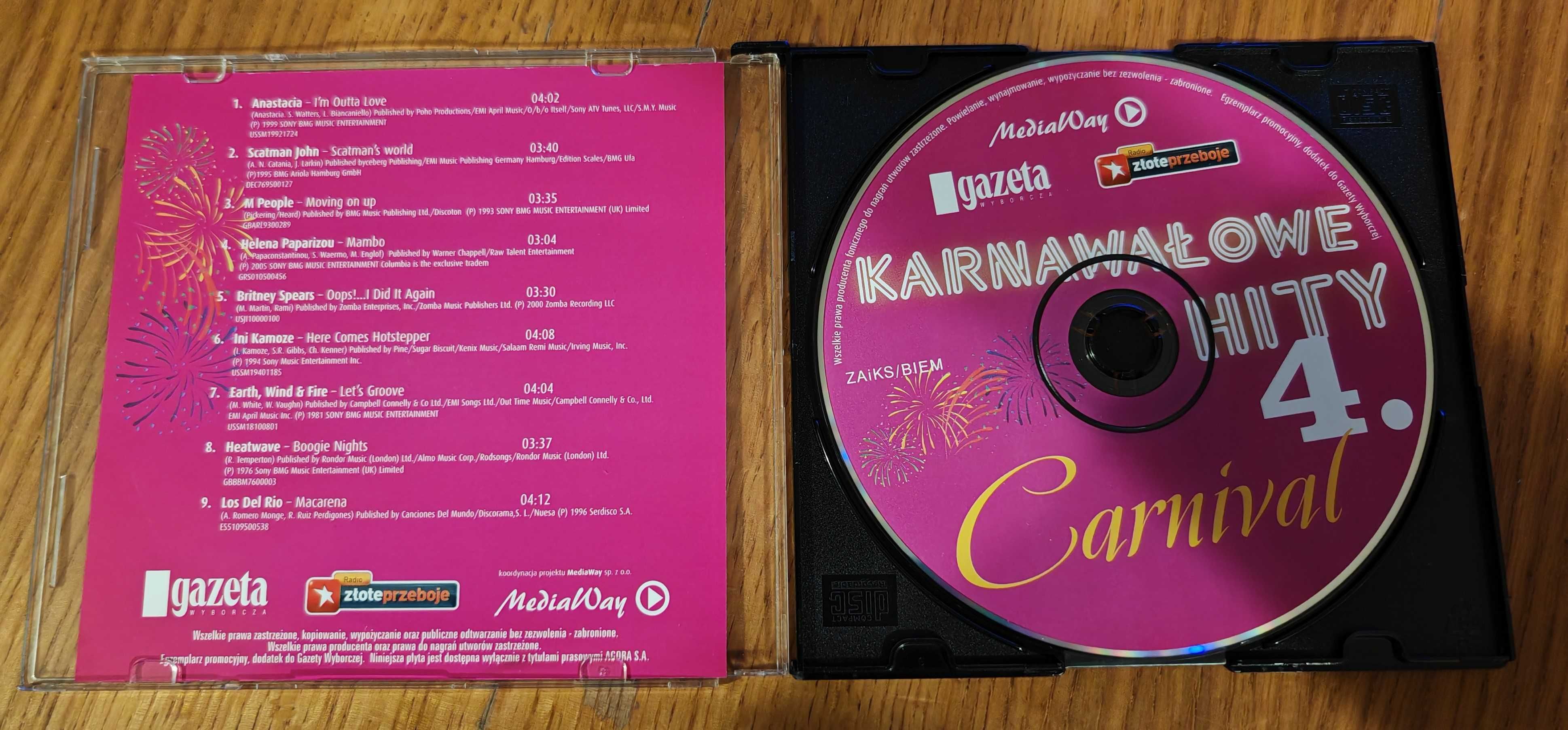 Karnawałowe hity 3 płyty CD