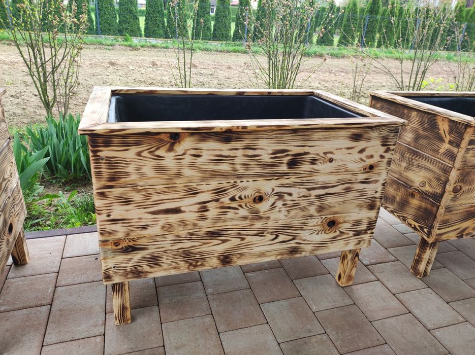 Donica ogrodowa duża na kwiaty zioła 78x47x55