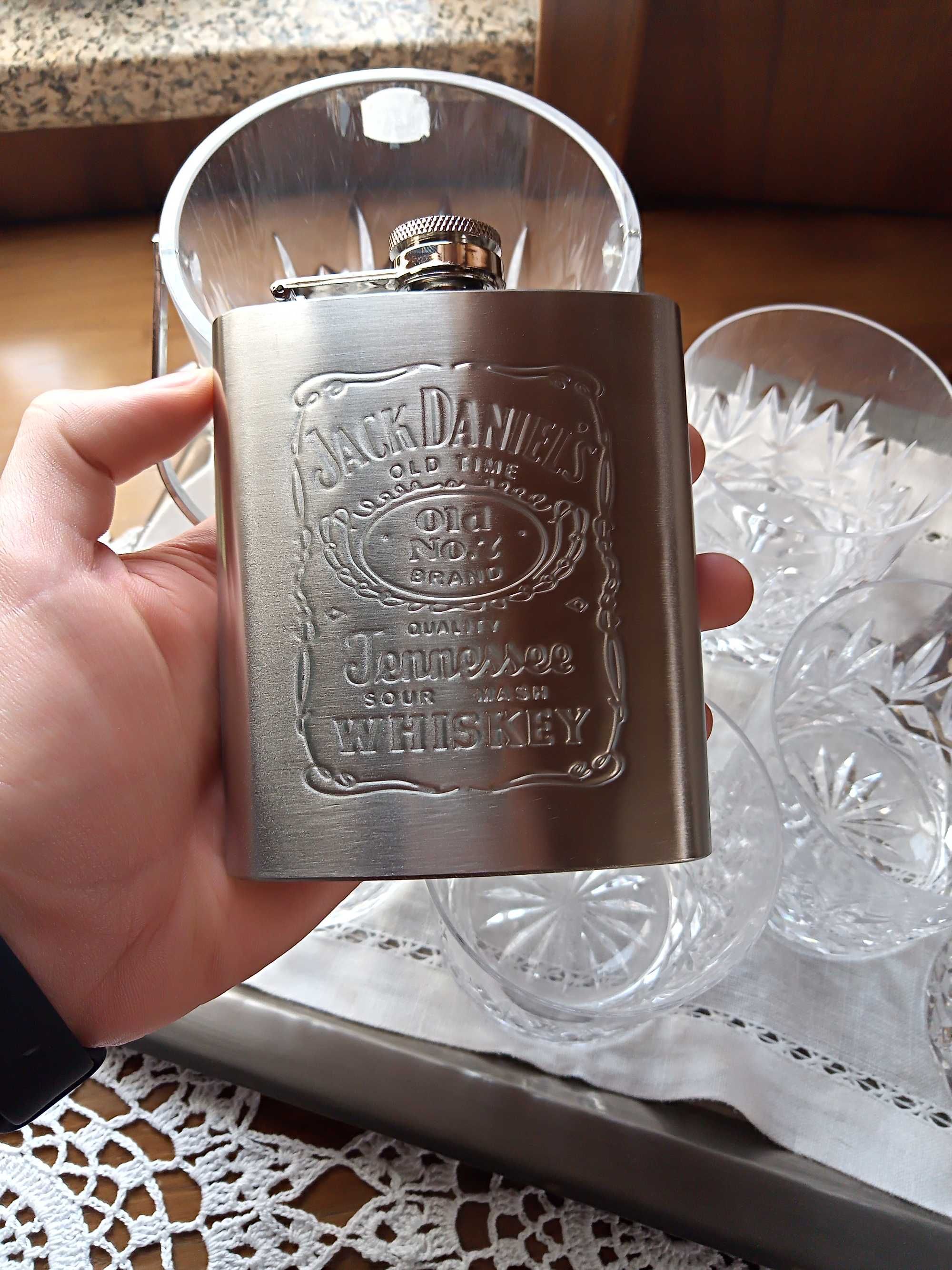 Cantil de bolso Whisky Jack Daniel's para bebidas aço inoxidáve (NOVO)