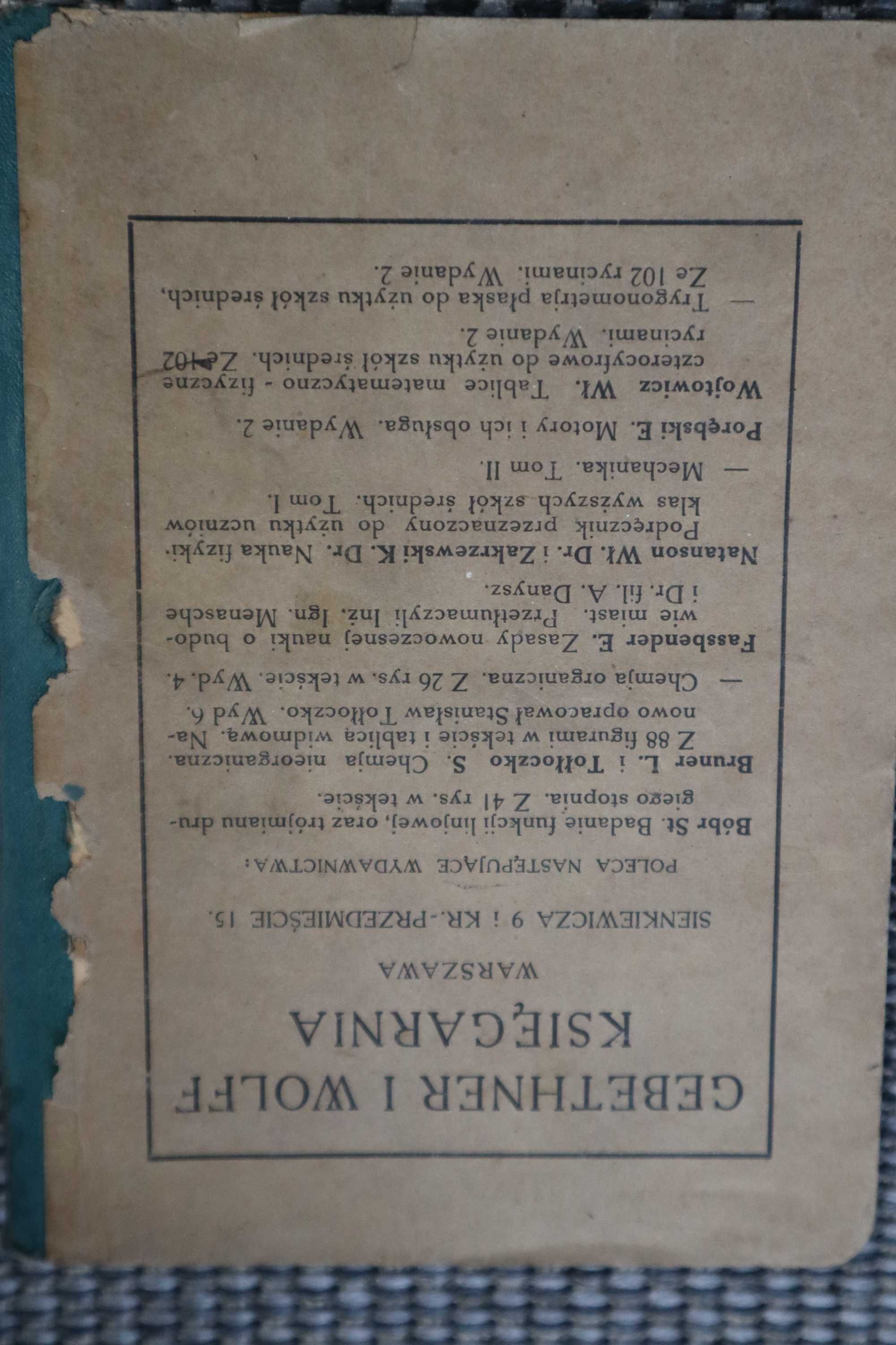 Urządzenia elektryczne WYD Gebethnera i Wolffa 1938 r L