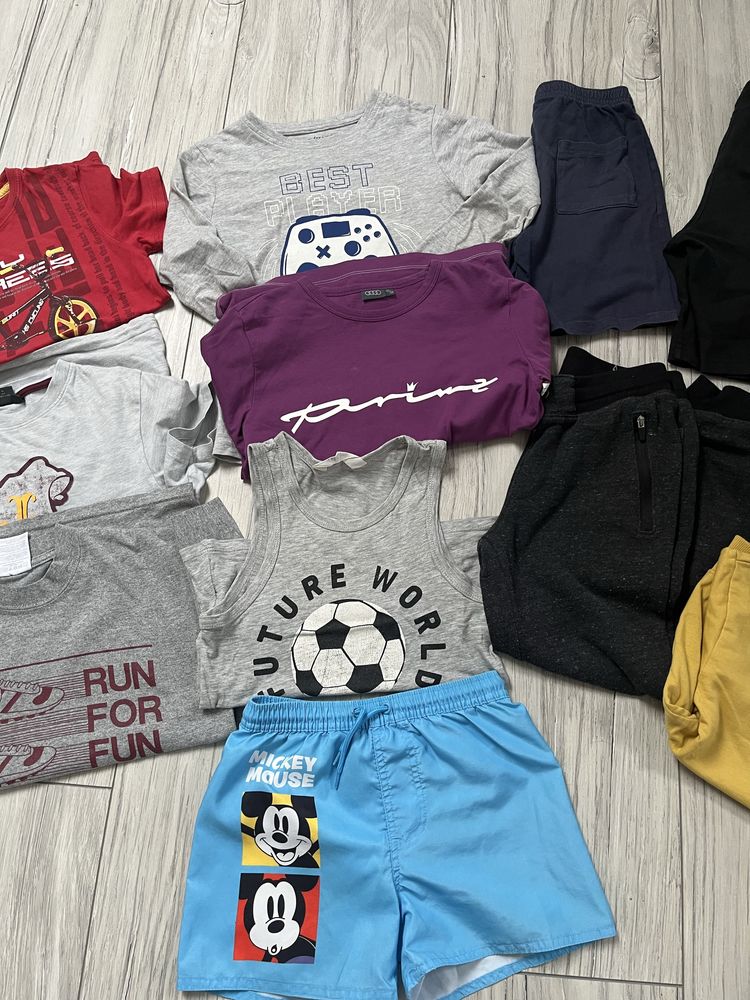 Paka ubrań dla chłopca 122-128, 7-8 lat, T-shirty, spodenki kąpielowe